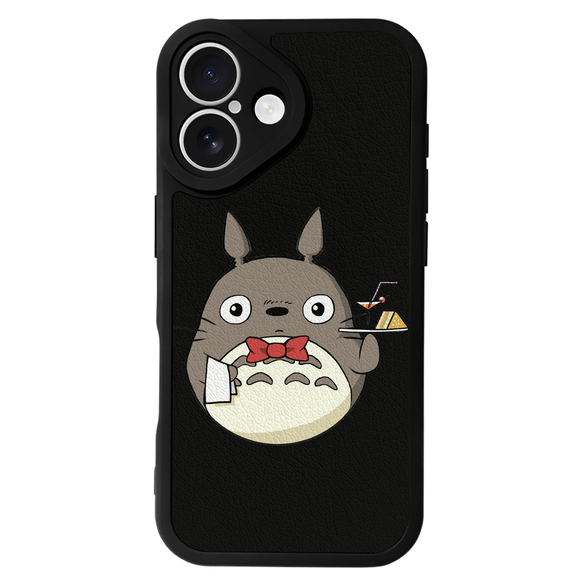 （画像用） となりのトトロ 草壁メイ 草壁サツキ My Neighbor Totoro Satsuki Kusakabe Mei Kusakabe 【iPhone 16シリーズ対応】シリコンスマホケース（レザー調） 材質：シリコン